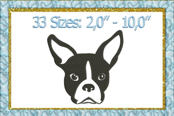 Boston Terrier Head Embroidery Review