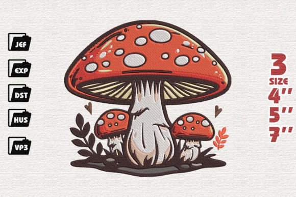Cute Mushrooms Embroidery Design Review