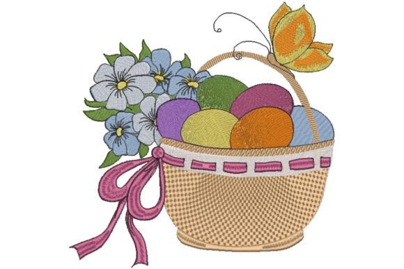 Easter Basket with Eggs Embroidery Design Review