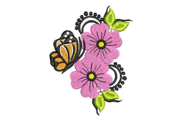 Pink Flowers with Butterfly Review