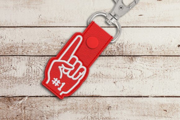 Reviewing the Foam Finger 1 ITH Key Fob Applique Design